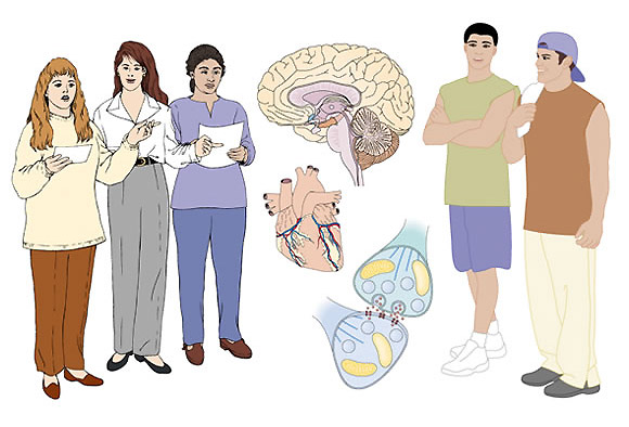 various illustrations of people
